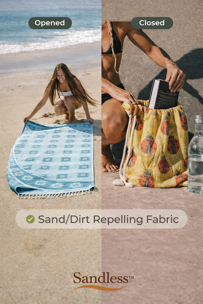 Sandless™ Checkered Beach Towel & Bag