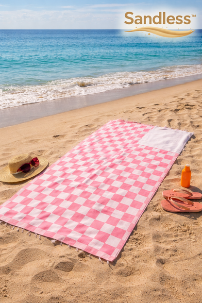 Sandless™ Checkered Beach Towel & Bag